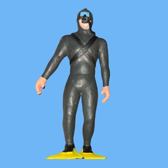 K&M 2008 Hard Plastic PVC Scuba Diver & Detachable Scuba Tank 5.5” B21 - Picture 3 of 5